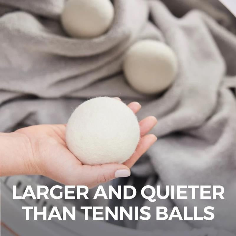 Dryer Balls, Wool Ball Reusable for over 400 Loads, 3 Pack, Natural Fabric Softe