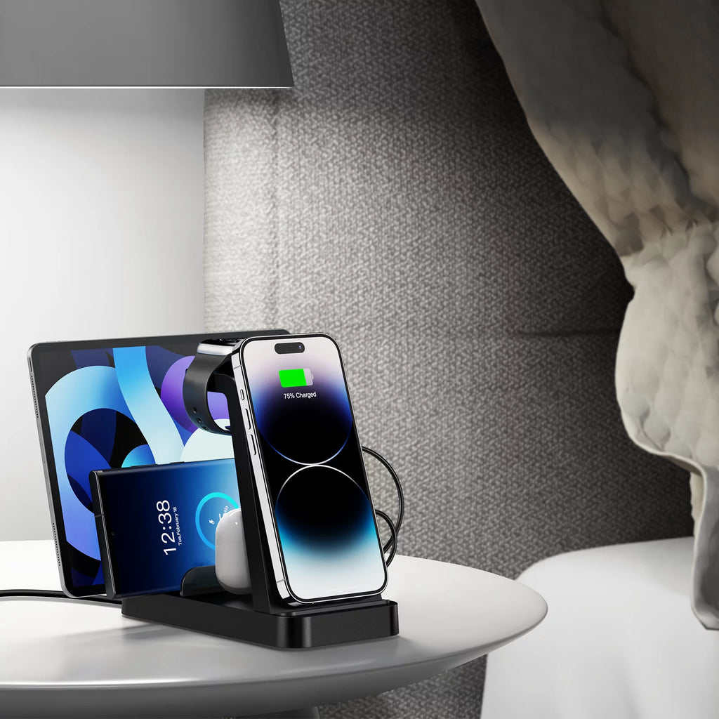 Wireless Charger for Iphone - 5 in 1 Charging Station for Multiple Devices Apple: 36W Fast Charging Dock Compatible for Iphone 17 16E 16 15 14 13 12 Pro Max Iwatch Samsung Tablets Ipad
