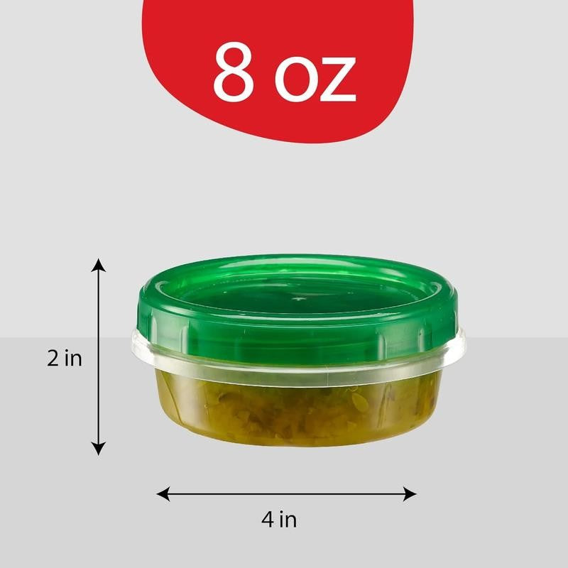 8 Oz Twist Cap Meal Prep Containers Reusable Food Storage Containers with Lids,