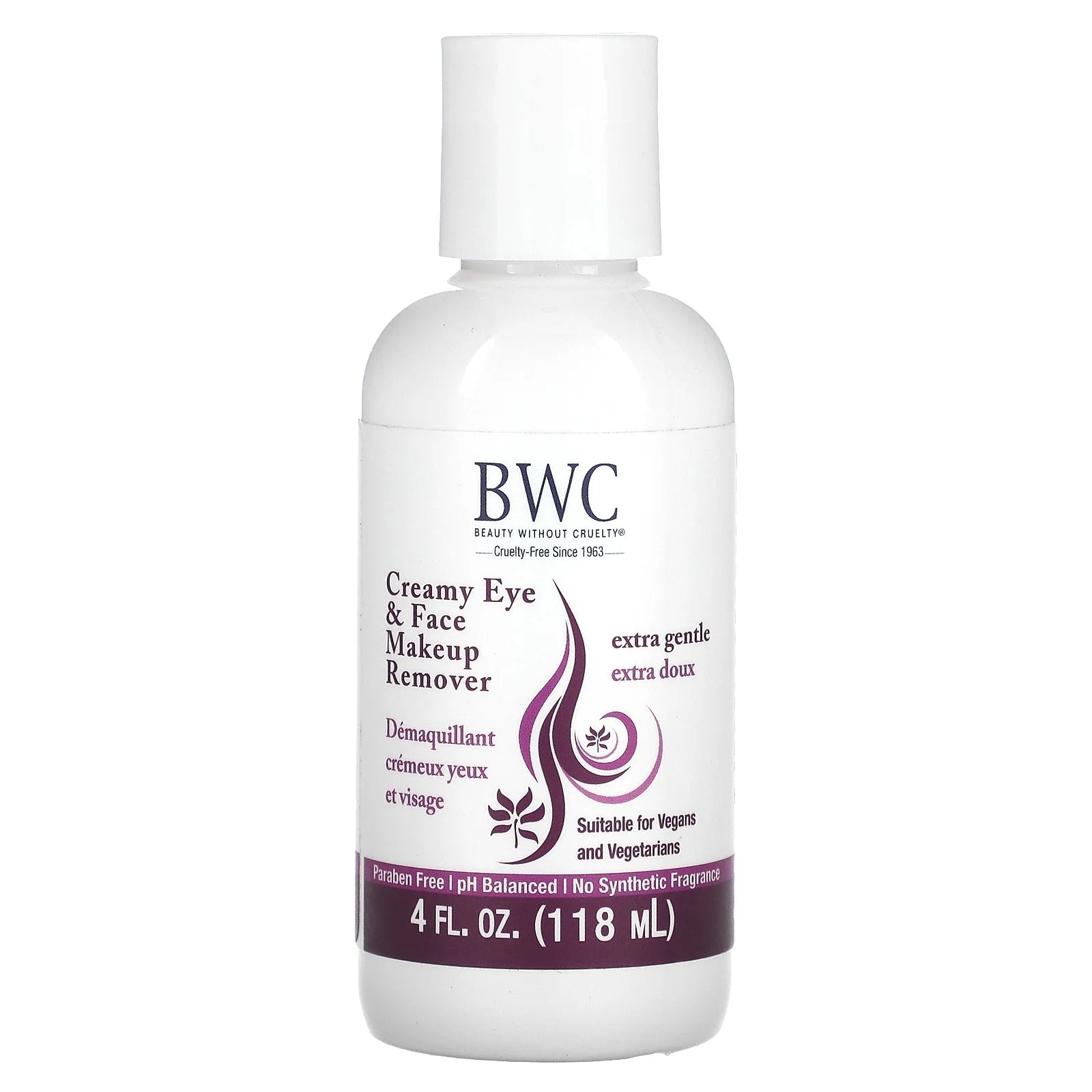 Beauty without Cruelty Creamy Eye & Face Makeup Remover 4 Fl Oz