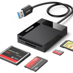 4-In-1 USB 3.0 Memory Card Reader for Sd/Micro Sd/Cf/Compact Flash Cards, New, 1
