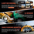 1080P WIFI Dual Camera Dash Cam for Cars,Front and Inside,Car Camera with IR Nig