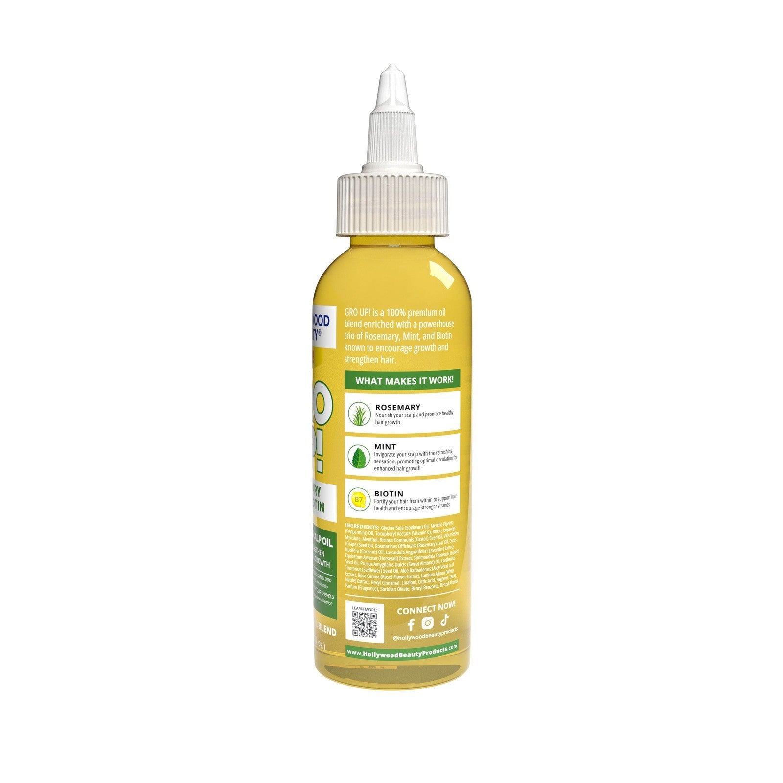 Gro up Rosemary, Mint and Biotin Daily Hair & Scalp Oil, 4 Fl Oz, All Hair Types