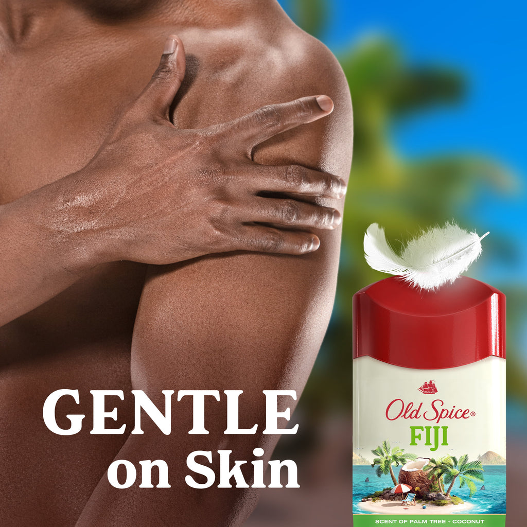 Antiperspirant Deodorant for Men in Fiji with Palm Tree, Triple Pack, 24/7 Lasting Freshness and Sweat Protection, 3X2.6Oz