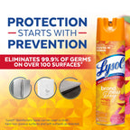 Lysol Disinfectant Spray Sanitizing/Antibacterial- Disinfecting & Deodorizing, Brand New Day Mango Hibiscus 19 Fl Oz