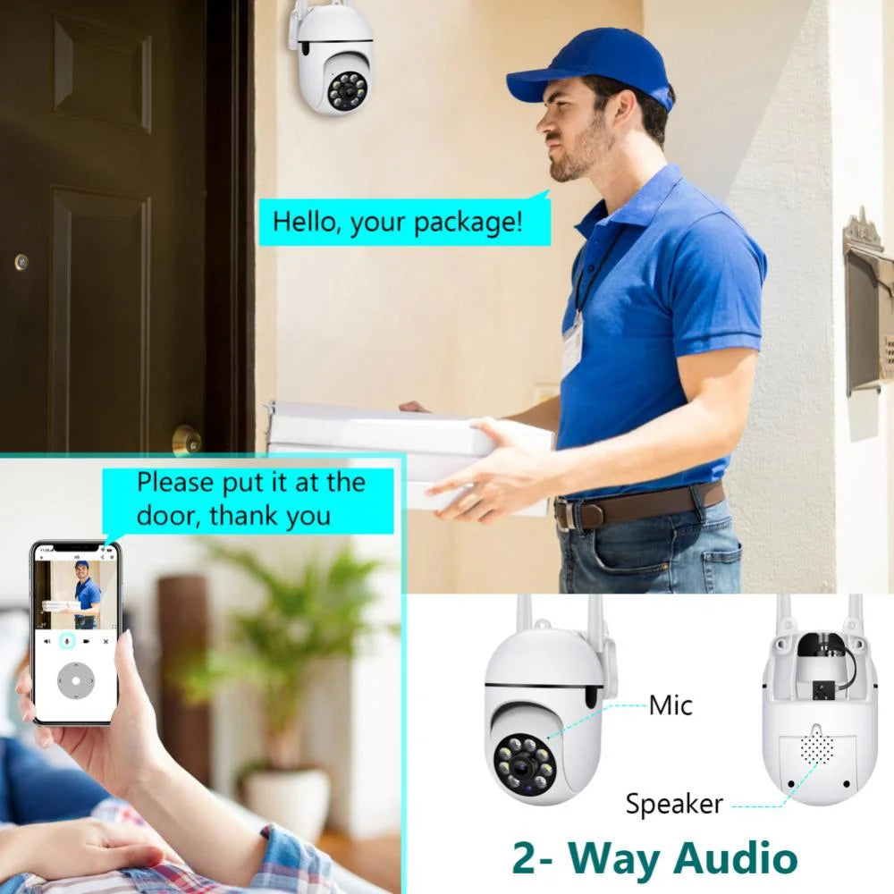 2 Pack 5G Wifi Waterproof Surveillance Camera, IR Night Vision, Motion Detection