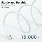 Bkayp Iphone Charger [Apple Mfi Certified] 2 Pack 20W USB C Wall Charger with 6Ft Fast Charging Cable Compatible with Iphone 14/13/12/11 White