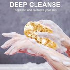3 Pcs Bath Sponge, Body Wash Sponges Loofah Body Scrubber for Women, Men