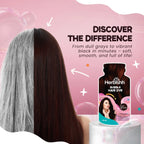 3-In-1 Bubble Foam Hair Dye Shampoo, Dark Brown, 10 Sachets X 24Ml, Ammonia-Free, Long-Lasting Color for Men & Women