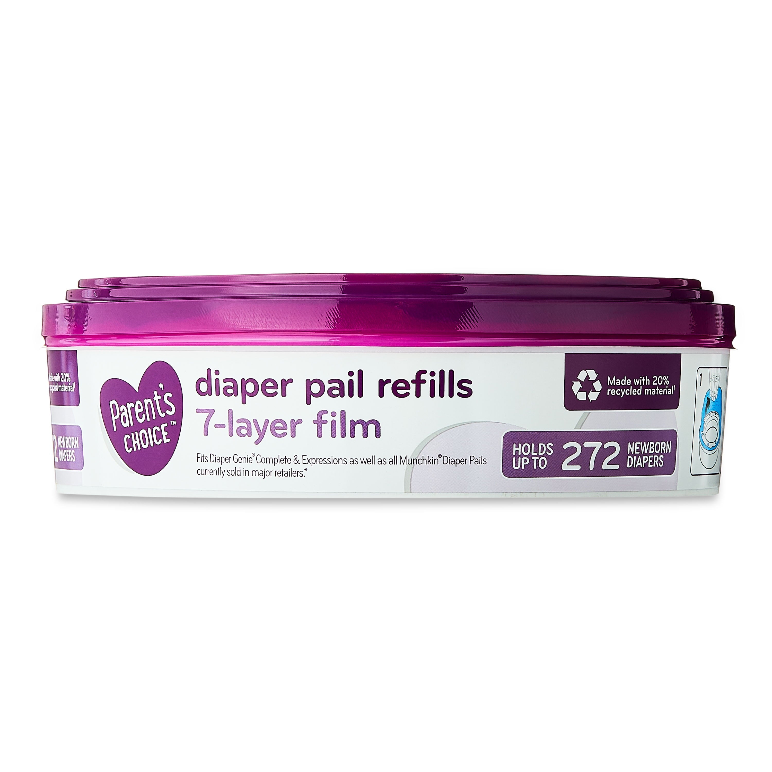 Parent'S Choice Diaper Pail Refills, Holds up to 272 Newborn Diapers