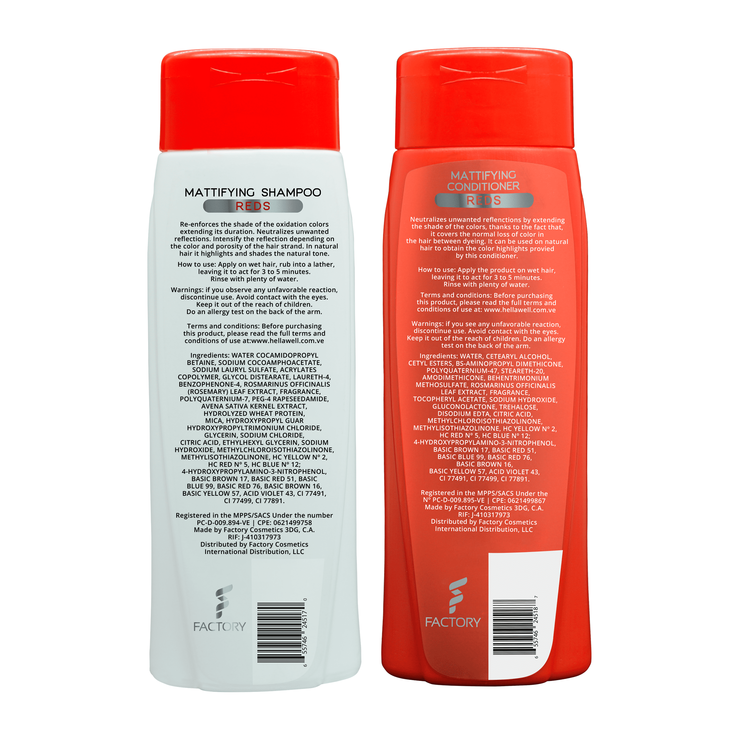 Hellawell Professionals Color Reviving | Color Shampoo and Conditioner Kit for Red Hair | Reds Tones | for an Intense and Brilliant Color | 8.11 Oz/Ea