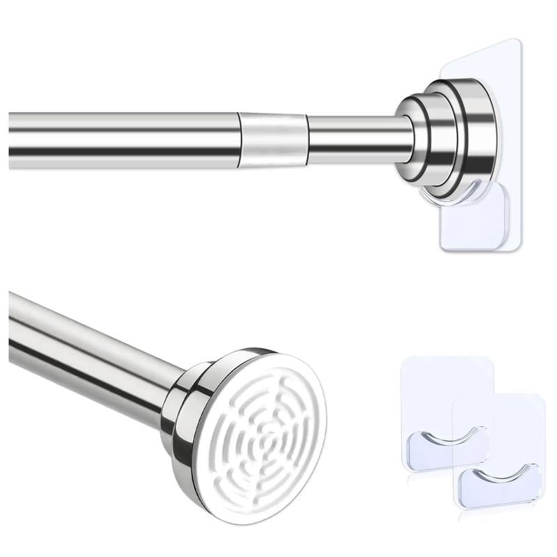 Adjustable Shower Curtain Rod, 32-84 Inch Stainless Steel, Spring Tension, Anti-