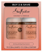 Curl & Shine Moisturizing Shampoo & Conditioner Set Coconut Hibiscus, 13 Oz 2 Co