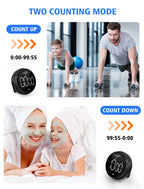Digital Kitchen Timer, 2 Pack Magnetic Timer with Large LED Display Screen, 3 Vo