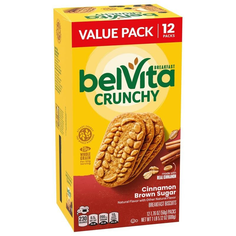 Cinnamon Brown Sugar Breakfast Biscuits, Value Pack, 12 Packs (4 Biscuits per Pa