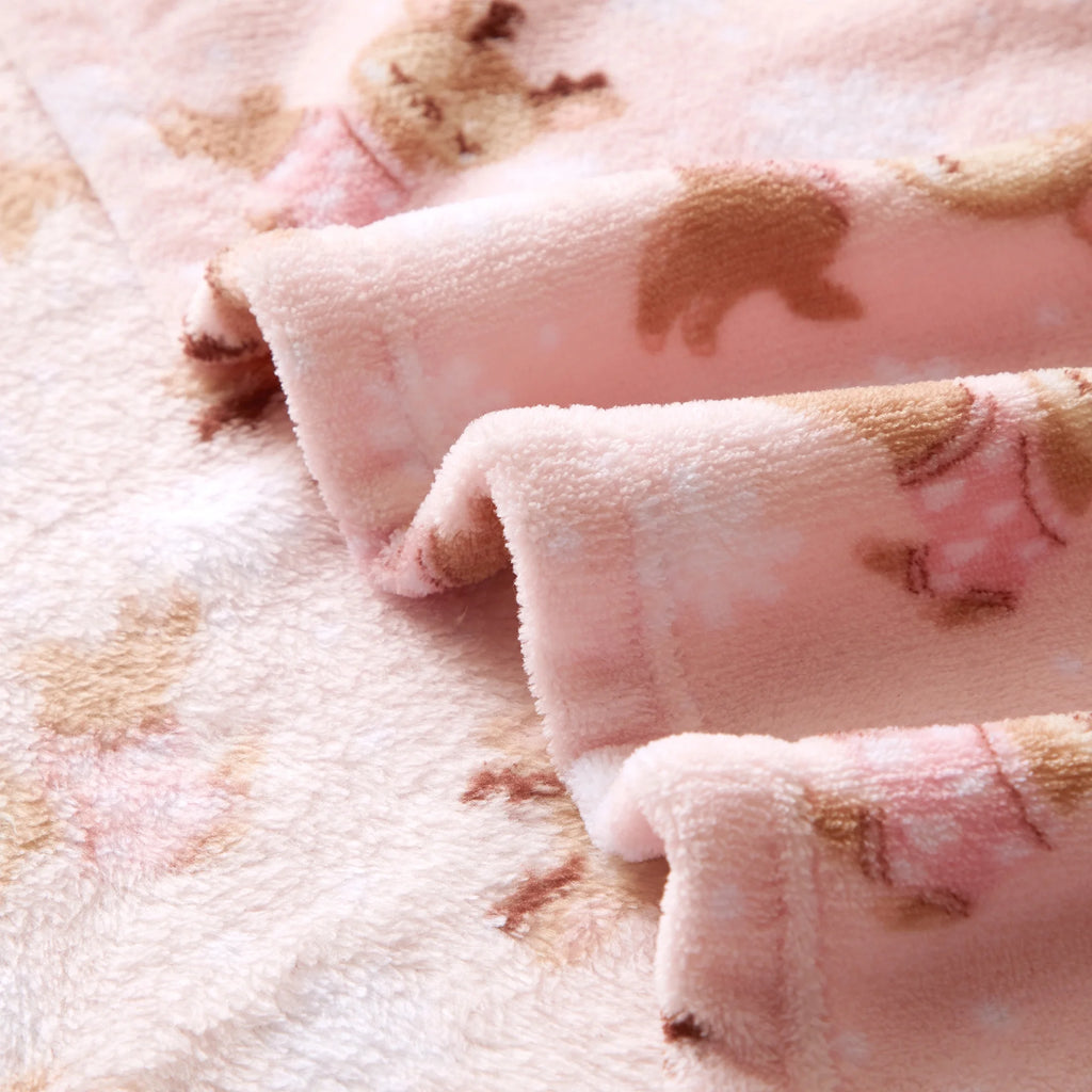 Parent'S Choice 30" X 36" Reindeer Plush Baby Blanket, Pink