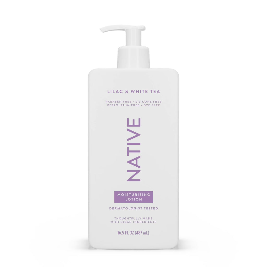 Native Moisturizing Hand & Body Lotion, Lilac & White Tea, Paraben Free, for Women and Men, 16.5 Fl Oz