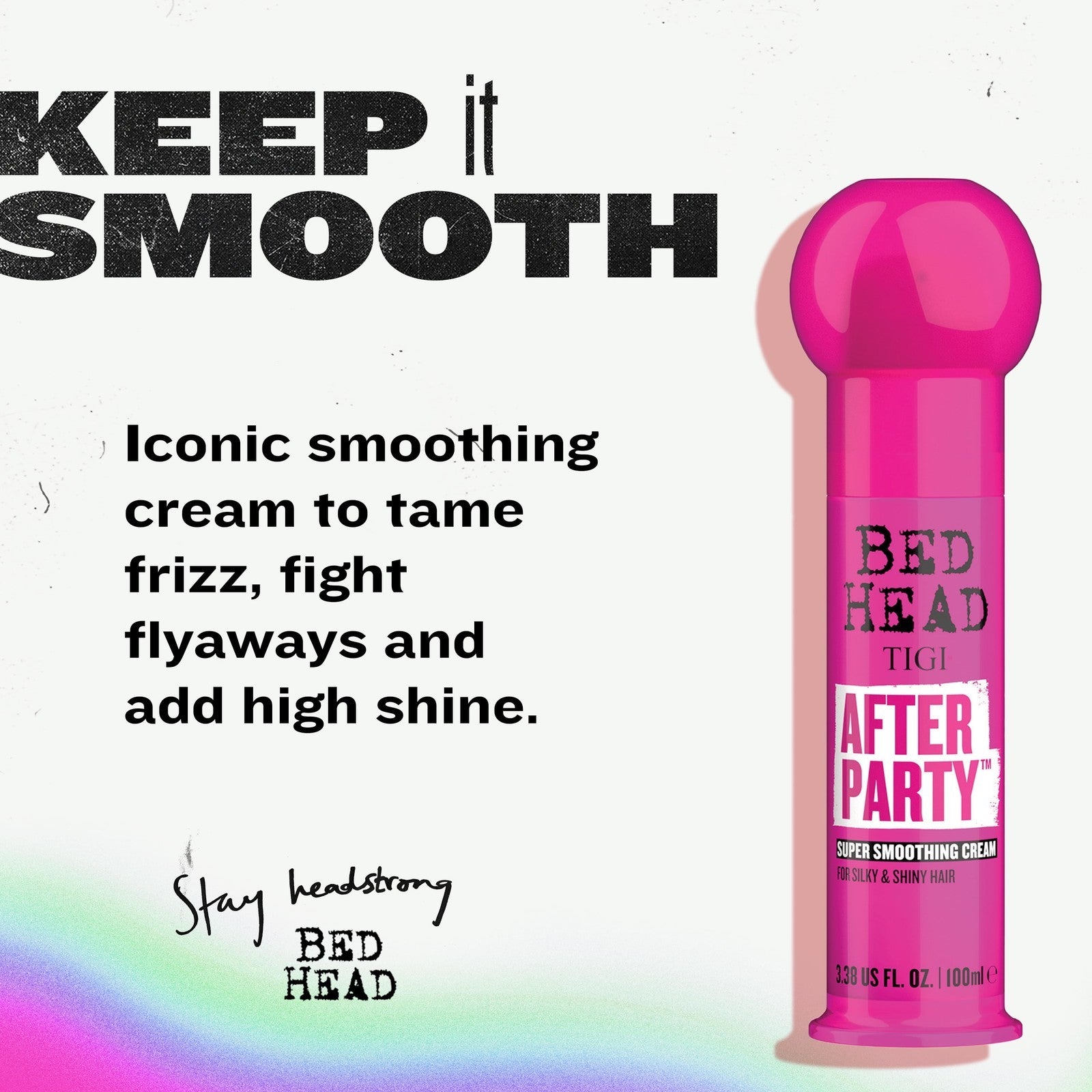Bed Head by after Party Super Smoothing Cream for Frizzy and Dull Hair, 3.38 Fl