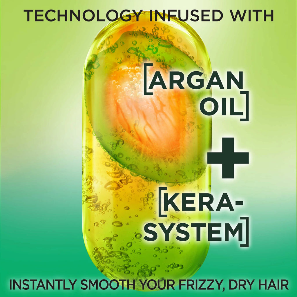 Fructis Frizz Control Hair Serum with Kera System Argan Oil, All Hair Types, 5.1
