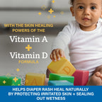 A+D Treat & Heal Diaper Rash Cream, Zinc Oxide 10%, Easy Spreading Diaper Rash Cream for Baby, 16 Oz
