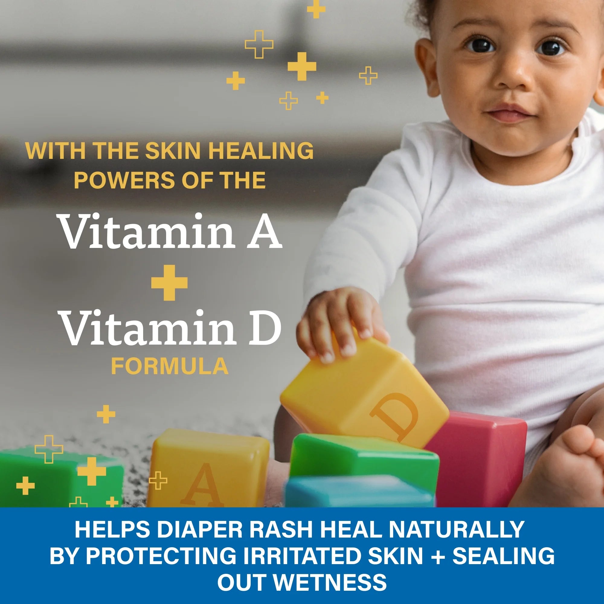A+D Treat & Heal Diaper Rash Cream, Zinc Oxide 10%, Easy Spreading Diaper Rash Cream for Baby, 16 Oz