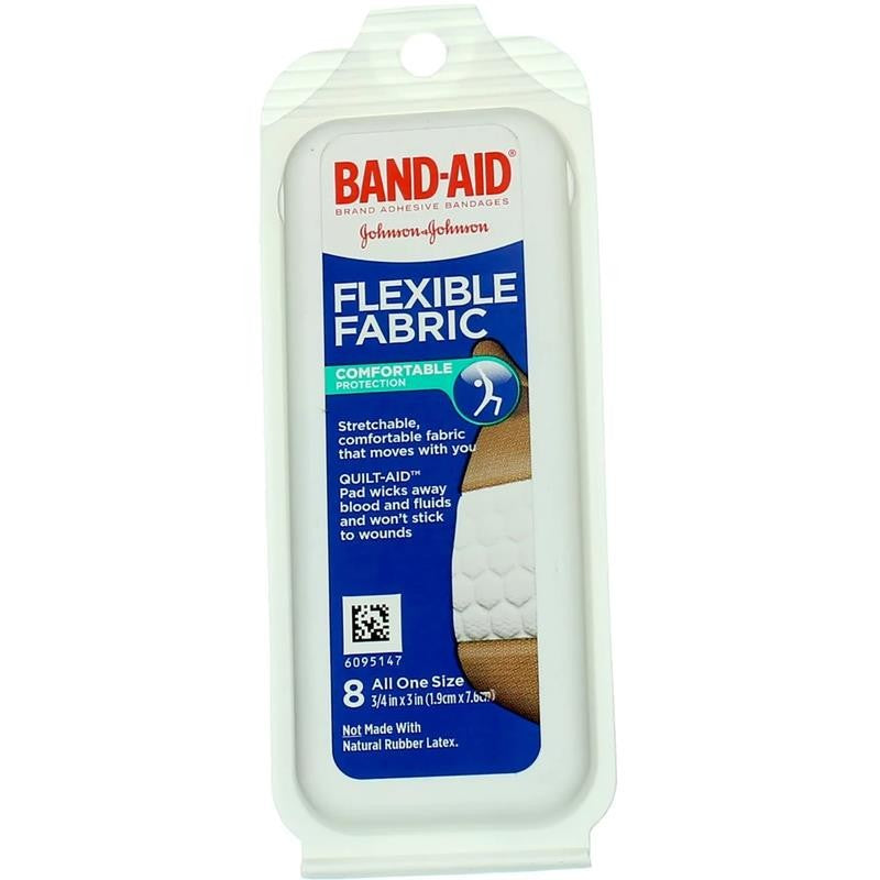 Brand Flexible Fabric Adhesive Bandages, All One Size, 8 Ct (Pack of 2)