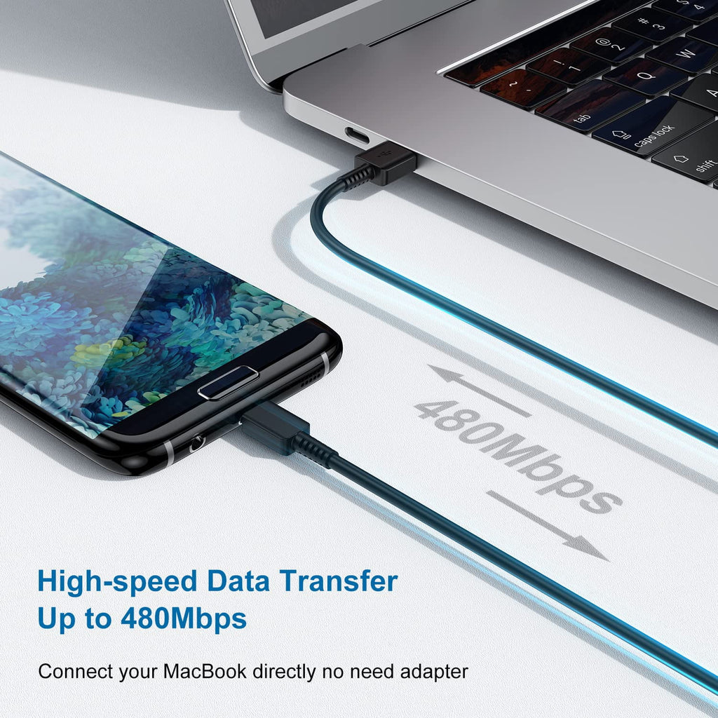 2-Pack USB-C Charger Type C Charger Fast Charging 18W Charger Block with 6 Ft USB-C Cable Compatible Samsung Galaxy S22/S21/S20/S10/S9/S8/Note 20/Note 10/Note 9/Note 8/Z Fold/Z Flip/A Series& Others
