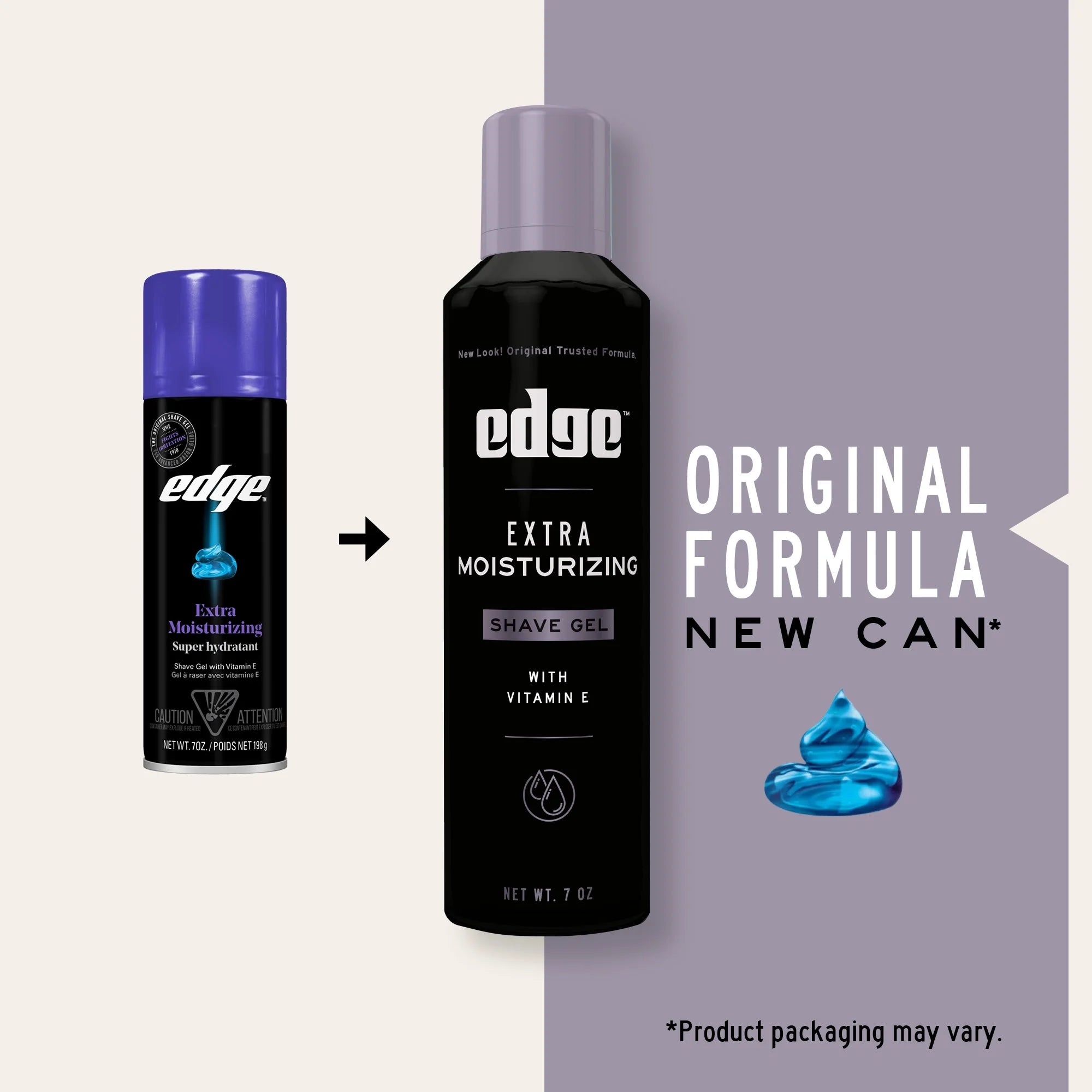 (3 Pack) Edge Extra Moisturizing Shave Gel for Men with Vitamin E, Fresh Scent, 7 Oz