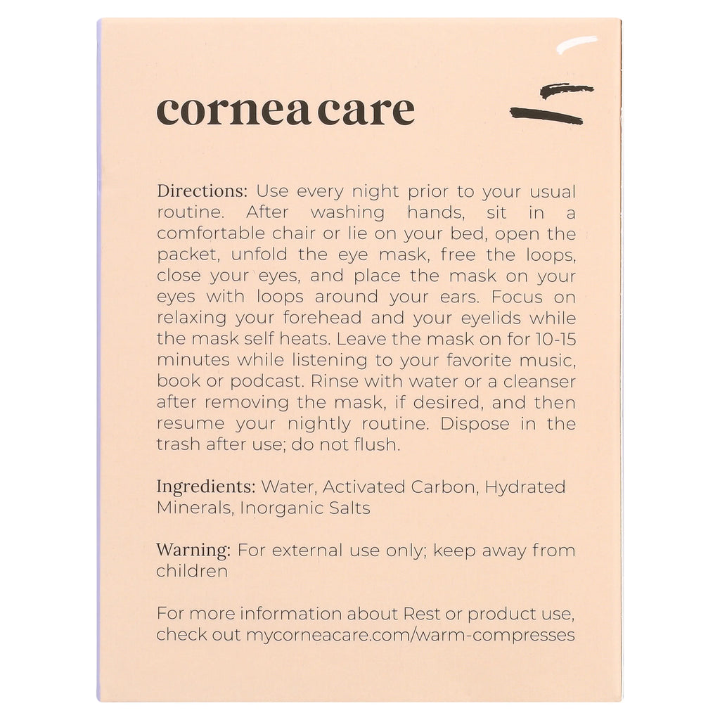 Cornea Care Preservative, Paraben & Fragrance Free Heated Eye Mask for Dry Eye