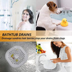 2 Packhair Catcher,Square Hair Drain Cover for Shower Silicone Hair Stopper With