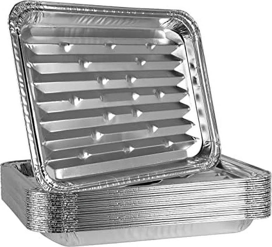 Aluminum Foil Grill Pans 9” X 13” Disposable Aluminum Foil Pans, 10-Pack