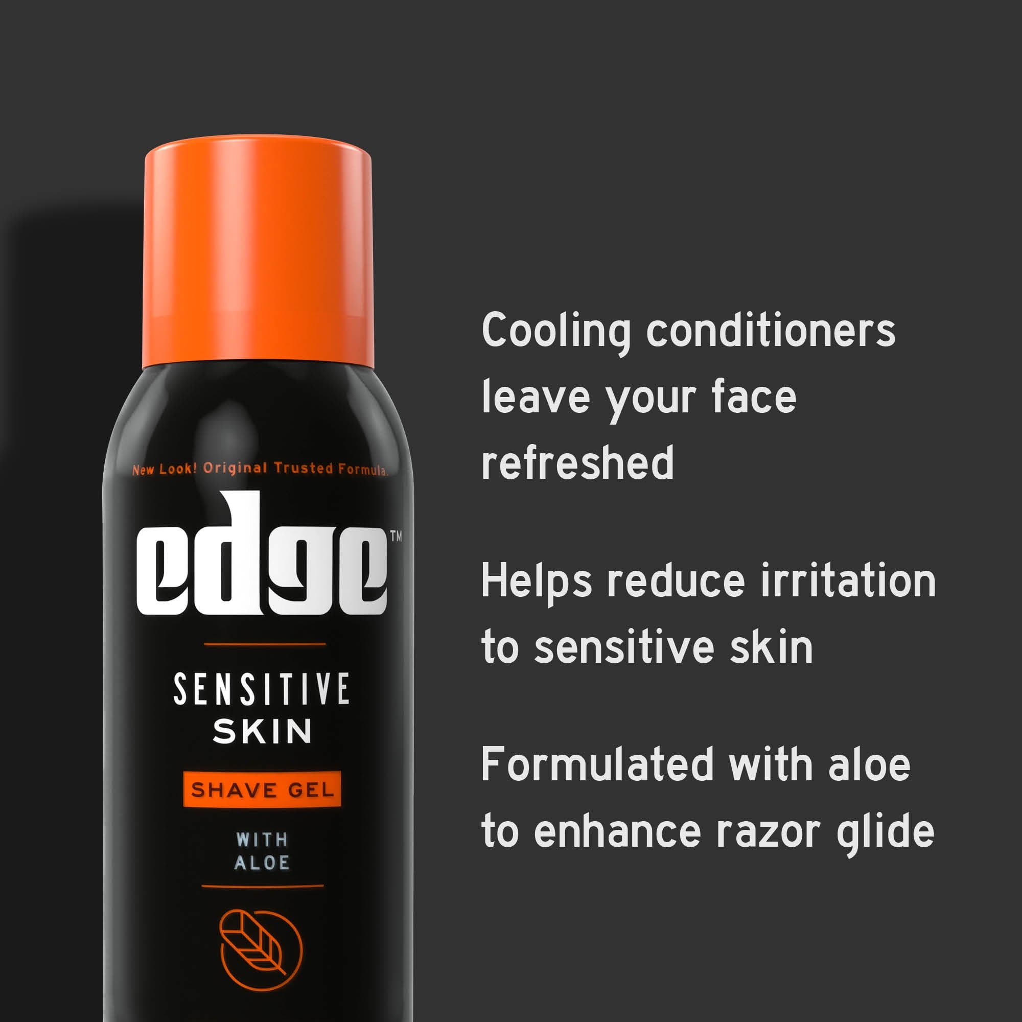 (8 Pack) Edge Sensitive Skin Shave Gel for Men with Aloe, Unscented, 2.75 Oz