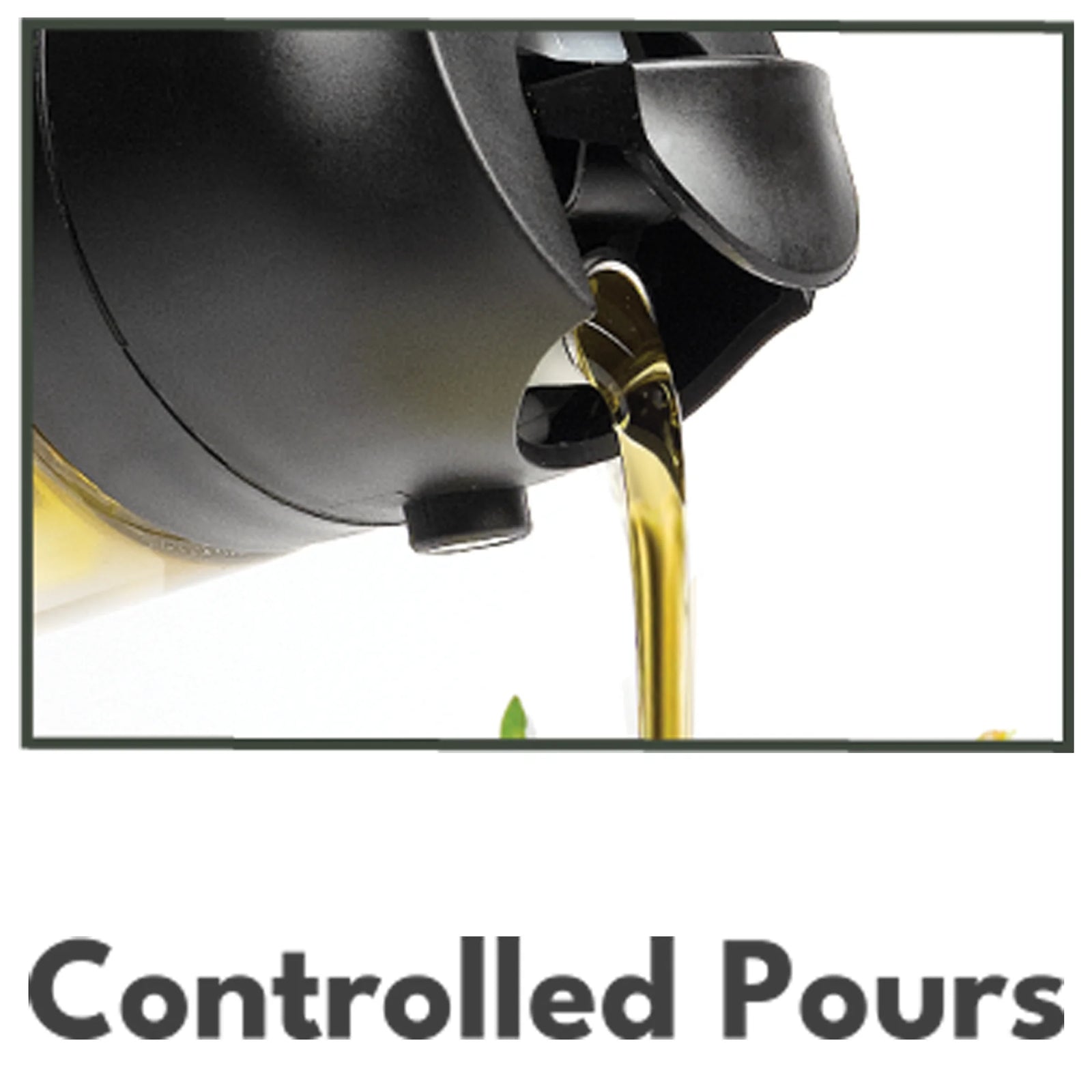2-In-1 Oil Spray & Pour Dispenser, Leakproof and Refillable Glass Bottle for Coo