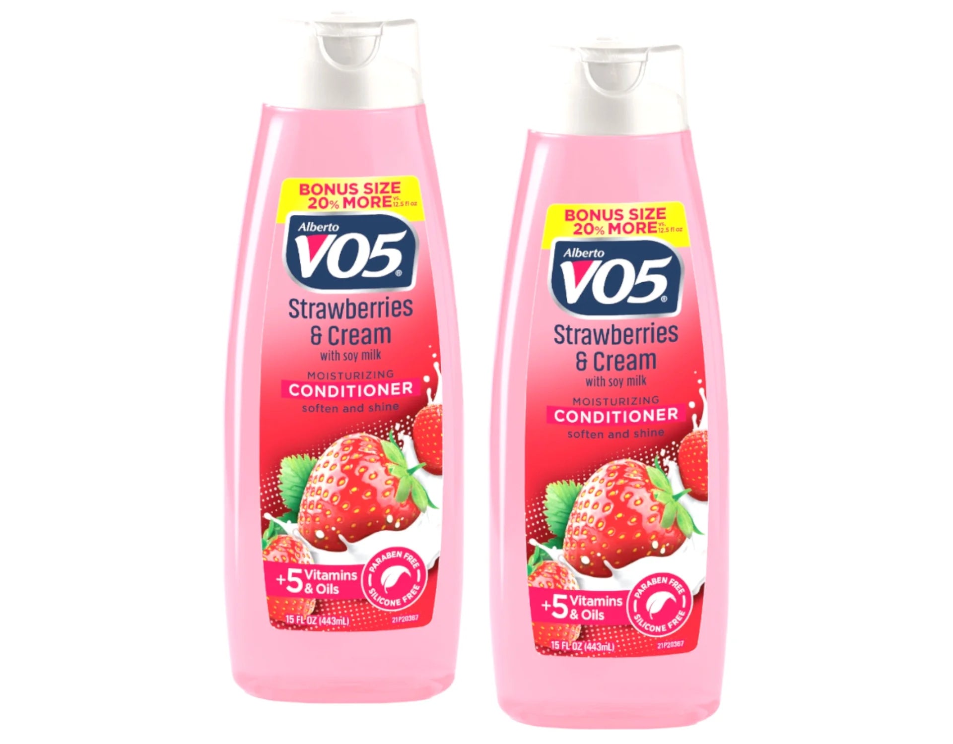 2 Pk VO5 Moisture Milks Moisturizing Conditioner Strawberries & Cream 15 Oz Eac