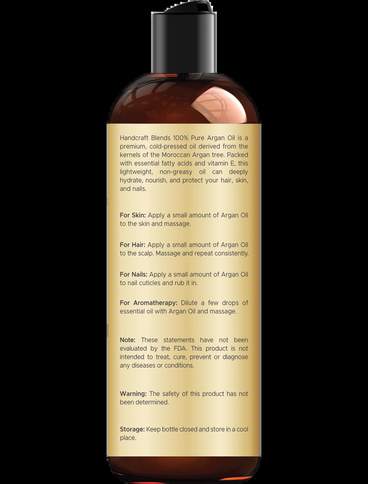 Argan Oil for Body, Skin & Hair, 8 Oz