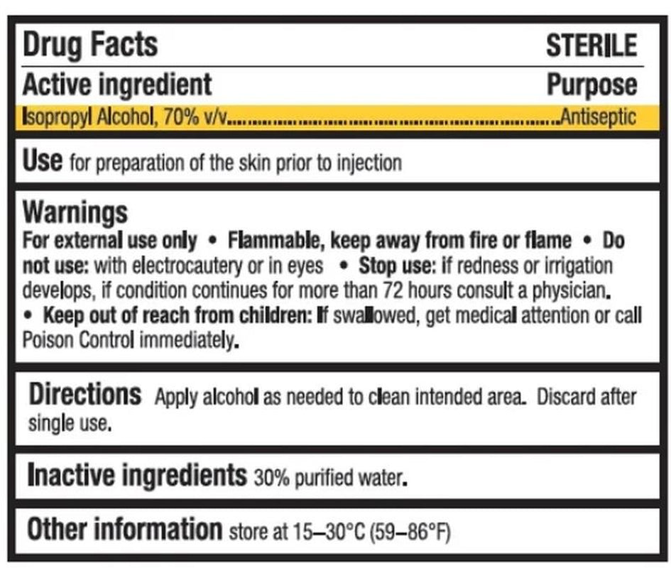 Alcohol Wipes, Individually Wrapped - 200 Ct. Sterile Alcohol Prep Pads Saturate