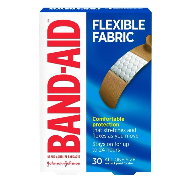 Brand Flexible Fabric Adhesive Bandages, All One Size, 30 Count