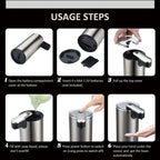 Automatic Soap Dispenser, Touchless Hand Free Soap Dispenser Bathroom, 3 Adjusta