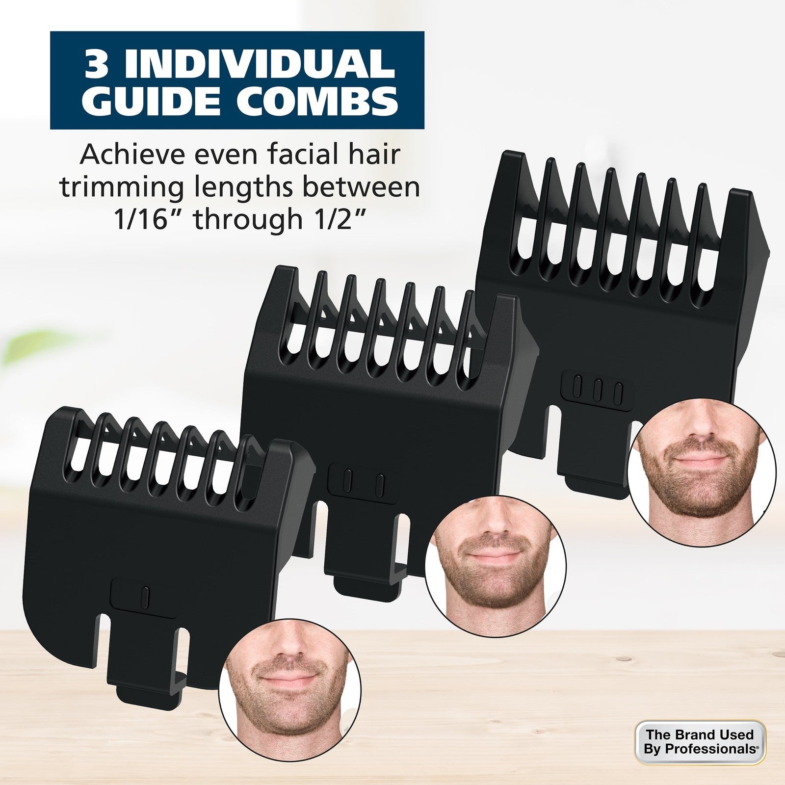 All in One Rechargeable Beard, Mustache, Detail Trimmer for Men, Black, 05644