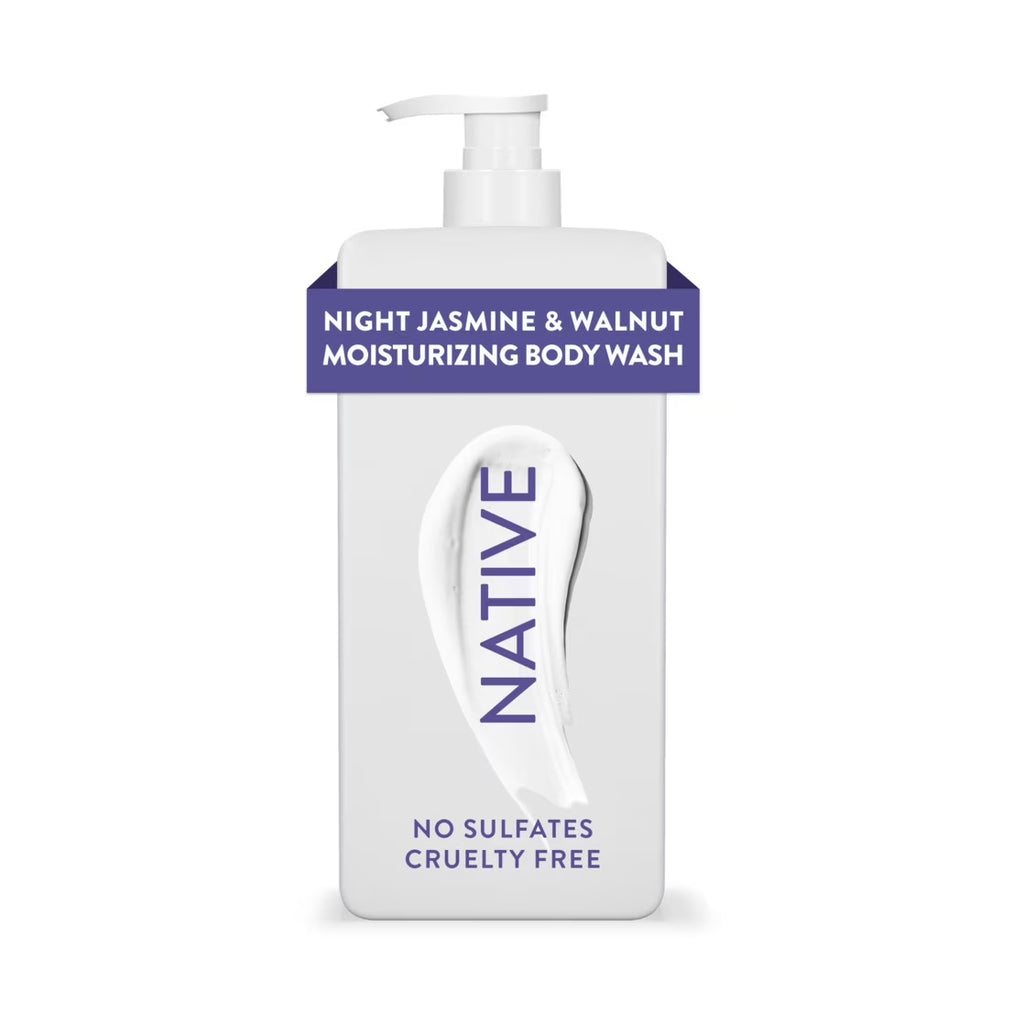 NATIVE Night Jasmine & Walnut Moisturizing Body Wash 18Oz
