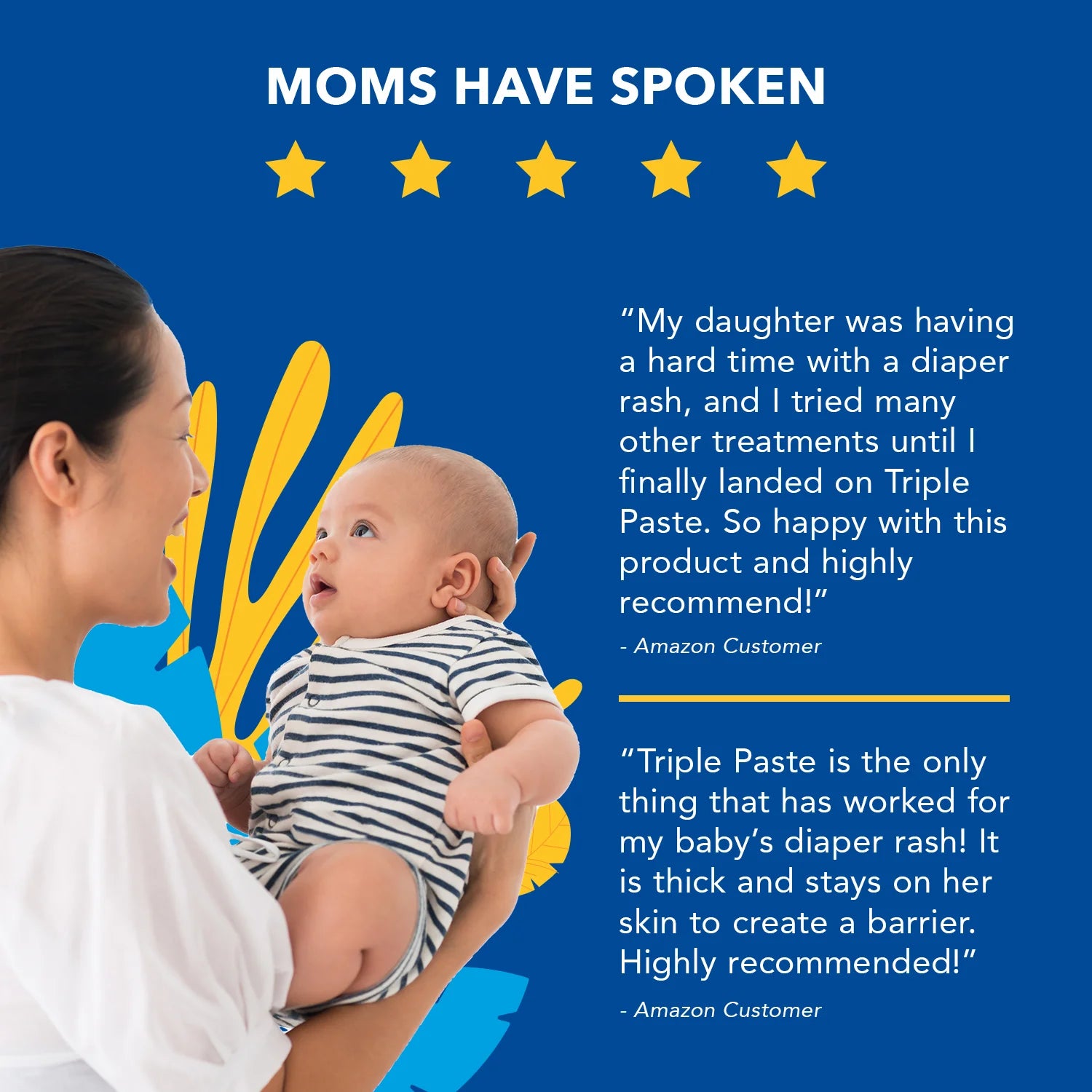 (3 Pack) Triple Paste Diaper Rash Cream, Hypoallergenic Medicated Ointment for Babies, 2 Oz