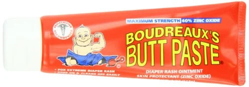 Boudreaux'S Butt Paste Maximum Strength Diaper Rash Cream, Ointment for Baby, 4 Oz Tube