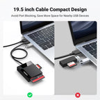 4-In-1 USB 3.0 Memory Card Reader for Sd/Micro Sd/Cf/Compact Flash Cards, New, 1