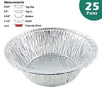 5 3/4" Aluminum Foil Meat Pot Pie Pan Disposable 12 Oz. Cooking Baking Tin - Hea