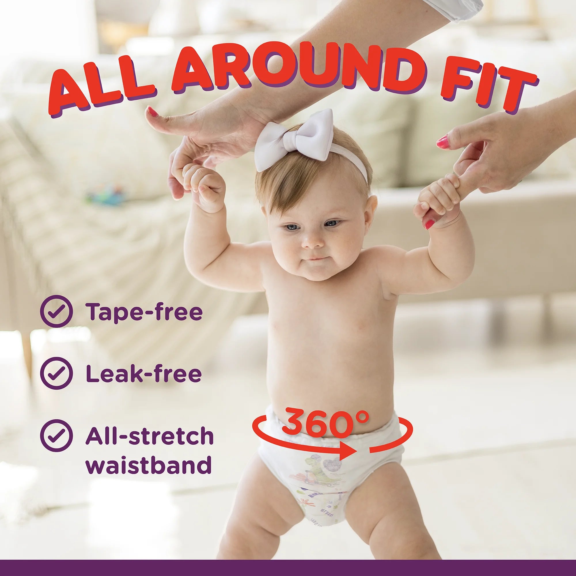 Parent'S Choice Explorer 360 Active Fit Diaper Pants, Size 4, 54 Count