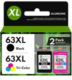 63XL Ink Cartridge 2 Pack Compatible for HP 63 Ink Cartridges Black Tri-Color Fo