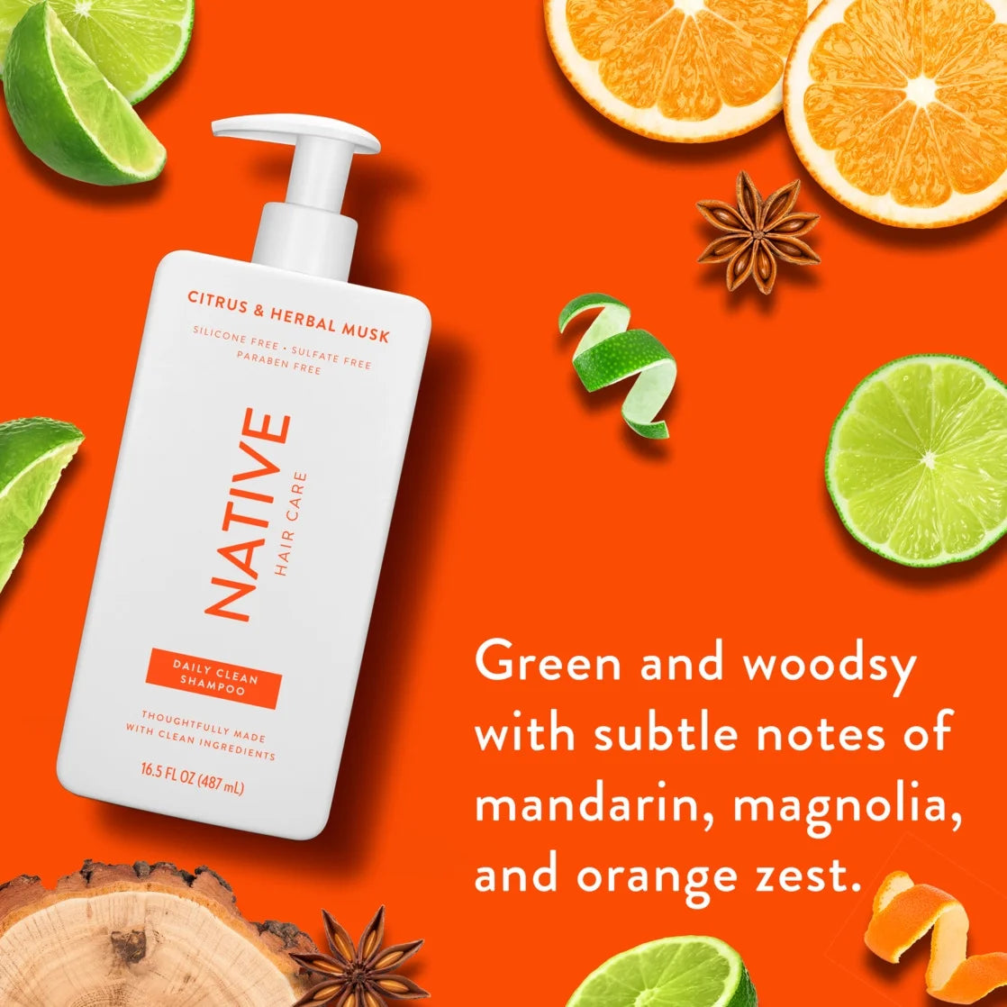 Native Citrus & Herbal Musk Shampoo 16.5Oz