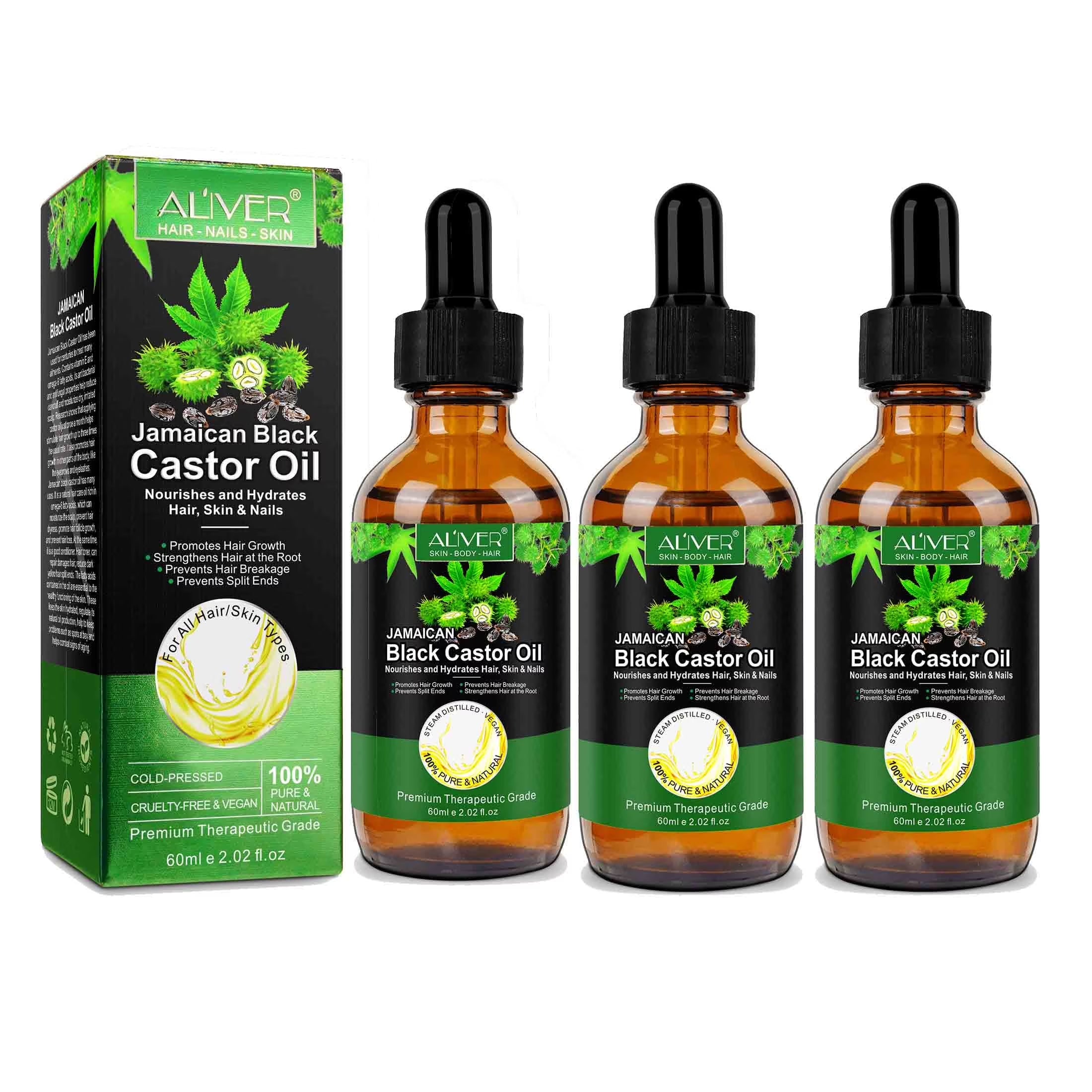 3-Pack Jamaican Black Castor Oil for Hair Care ,100% Pure & Natural,Dry Scalp Hydration -Nourishment Essential Oil