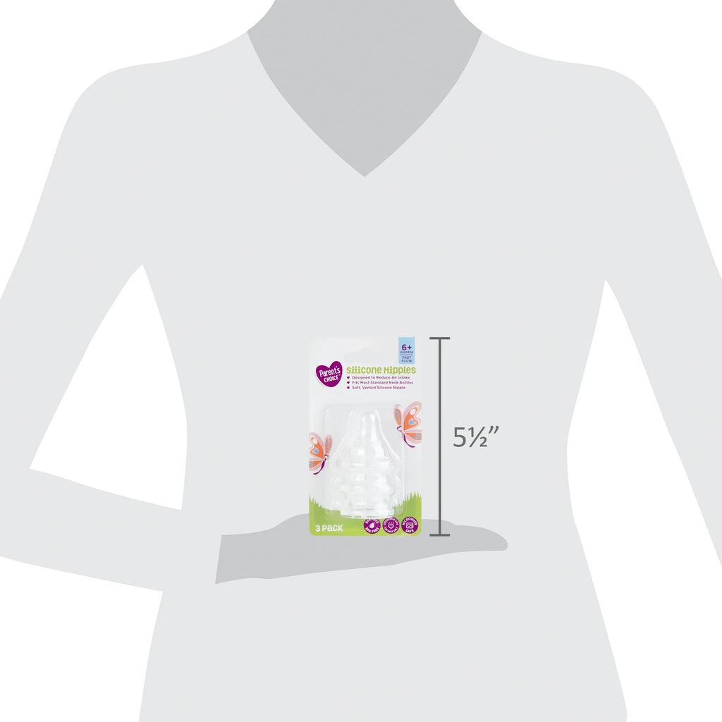 Parent'S Choice™ Fast Flow Silicone Nipples 3 Ct Pack