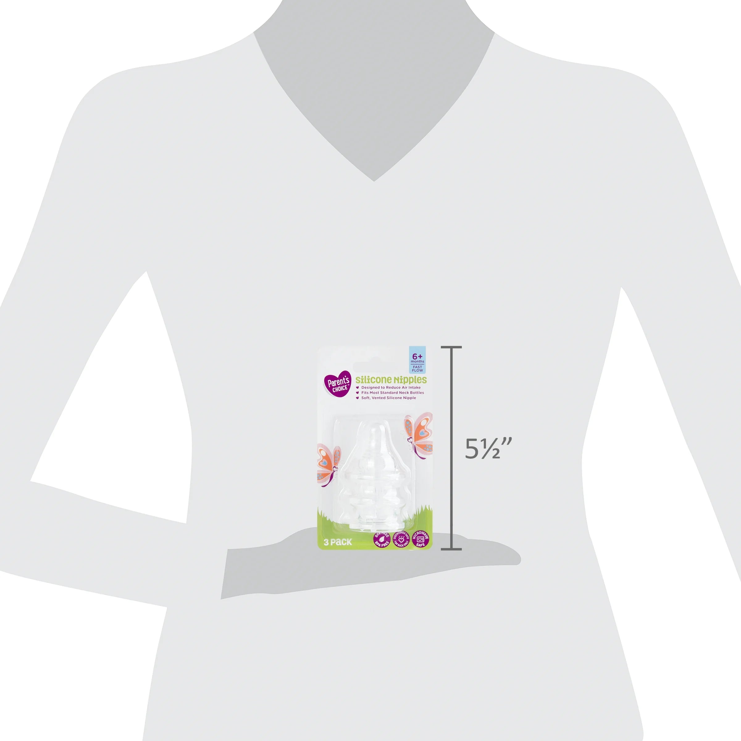 Parent'S Choice™ Fast Flow Silicone Nipples 3 Ct Pack